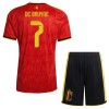 Conjunto Bélgica De Bruyne 7 Equipamento Principal Mundial 2026 - Criança